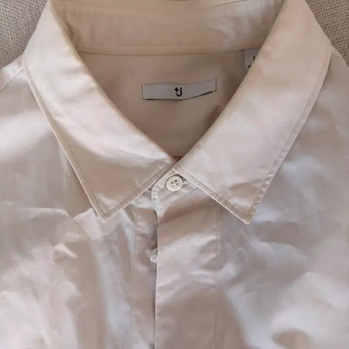 [BUNJANG] Uniqlo +J Supima Cotton Oversized Shirts (Beige &amp; Navy Stripe) - Set of 2 / 유니클로 +J 수피마 코튼 오버사이즈 셔츠 2개