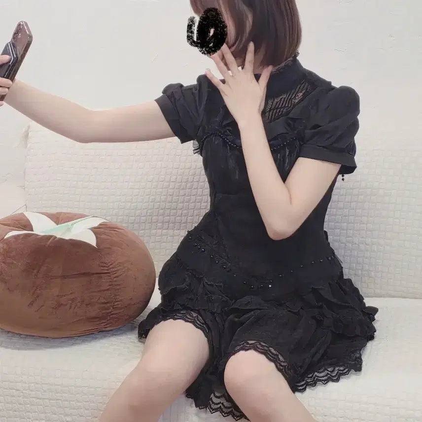 [BUNJANG] Jirai Kei Goth Lolita Blouse Dress / 중브 지뢰계 블라우스, 원피스 팔아요