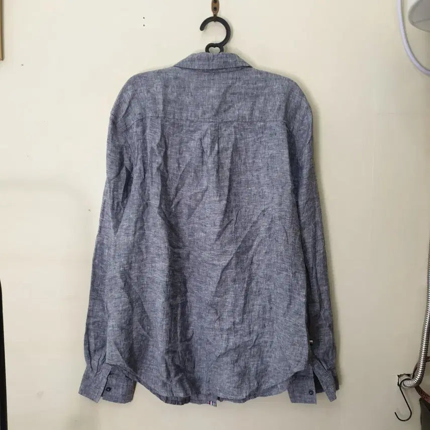 [BUNJANG] Tommy Hilfiger Linen Blend Classic Button Shirt Long Sleeve / [L/G] 타미힐피거 린넨 혼방 클래식 버튼 셔츠 긴팔 남방