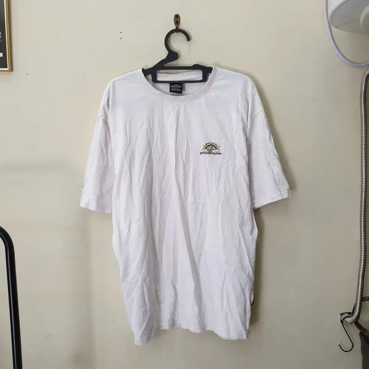 [BUNJANG] Groove rhyme Rainbow Logo Oversized Short Sleeve T-Shirt XL / [XL] 그루브라임 레인보우 로고 오버핏 반팔 티셔츠