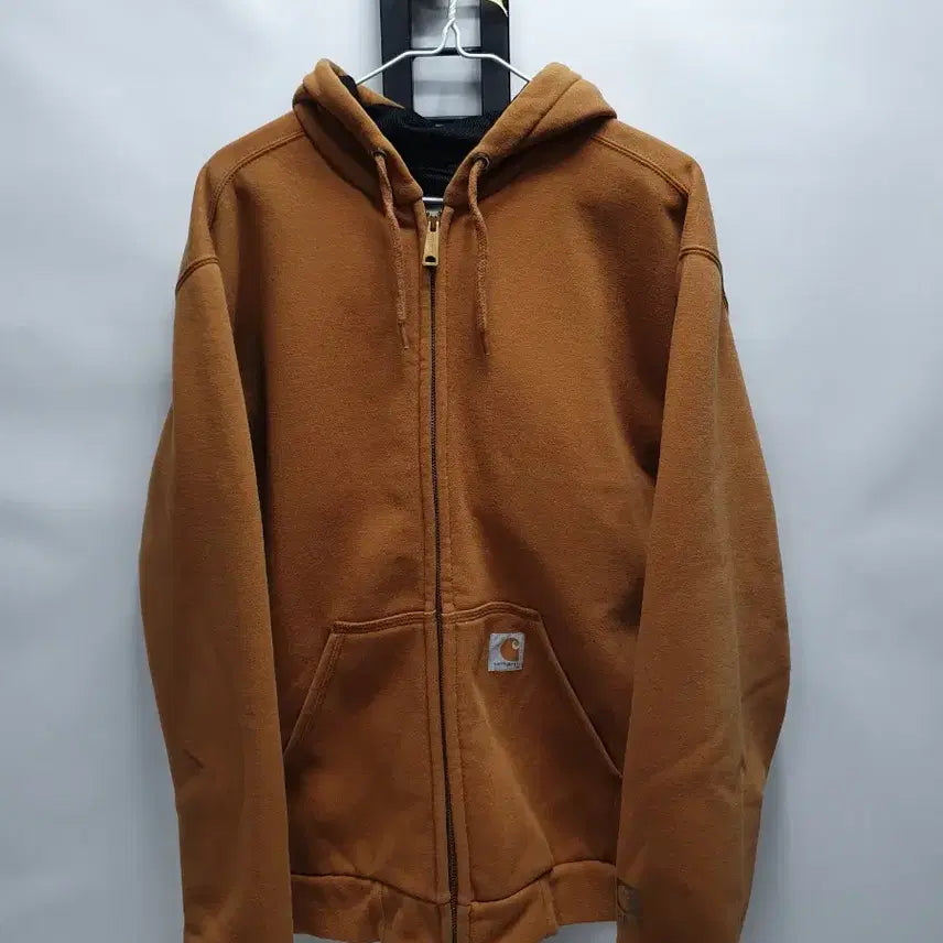 [BUNJANG] Carhartt Rain Defender Thermal Full Zip Hoodie Jacket Beige / 칼하트 써멀 후드집업 레인 디펜더 헤비웨이트 자켓 베이지 된장 s