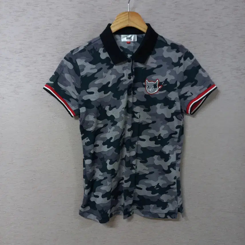 [SOLD OUT] B5-8/WAAC 패턴 반팔 카라티셔츠  여성