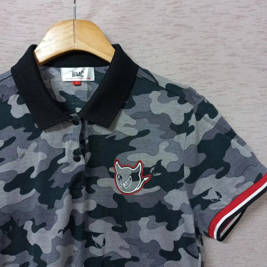 [SOLD OUT] B5-8/WAAC 패턴 반팔 카라티셔츠  여성