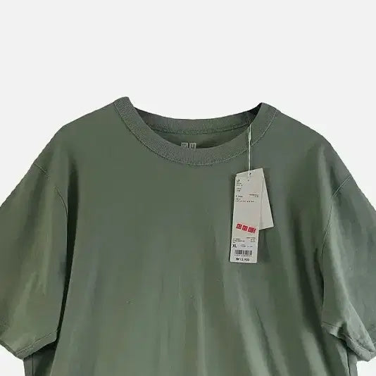 [BUNJANG] Uniqlo Light Green Short Sleeve T-Shirt XL / 유니클로 라이트 그린 남자 반팔티 XL 새상품 M8851
