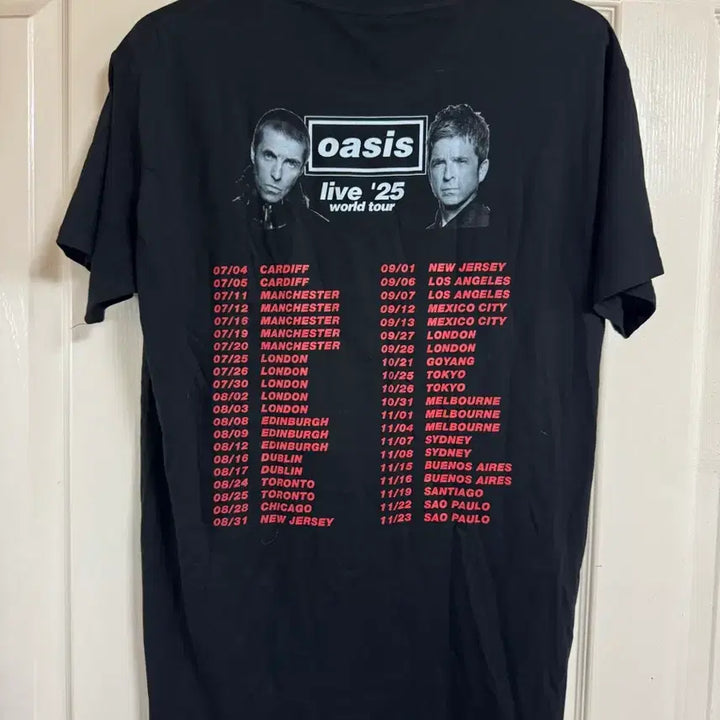 [BUNJANG] Oasis 25 World Tour Band T-Shirt / 오아시스 oasis 25 월드 투어 티셔츠 밴드티 밴드티셔츠