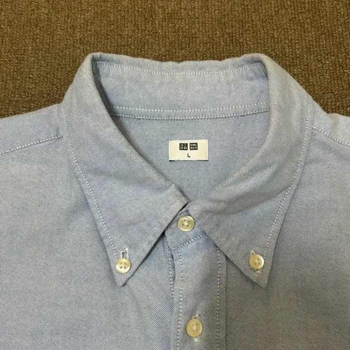 [BUNJANG] Uniqlo Oxford Shirt Sky Blue L / 유니클로 옥스포드 셔츠 스카이블루 L