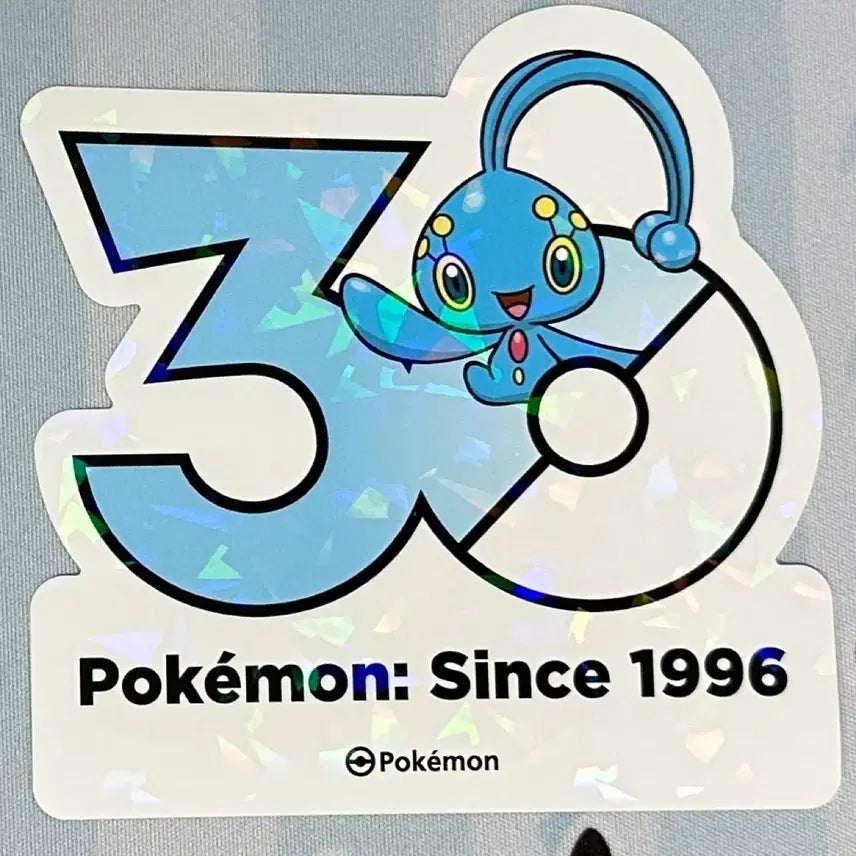[BUNJANG] Pokemon 30th Anniversary Logo Sticker Manaphy / [포켓몬 30주년 기념 로고 스티커]마나피