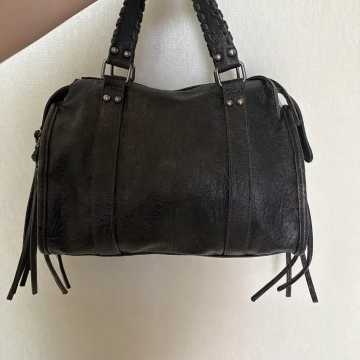 [BUNJANG] Bershka City Bag Black Leather Shoulder Bag / 버쉬카 bershka city bag빈티지 스타일 블랙 가죽 숄더백