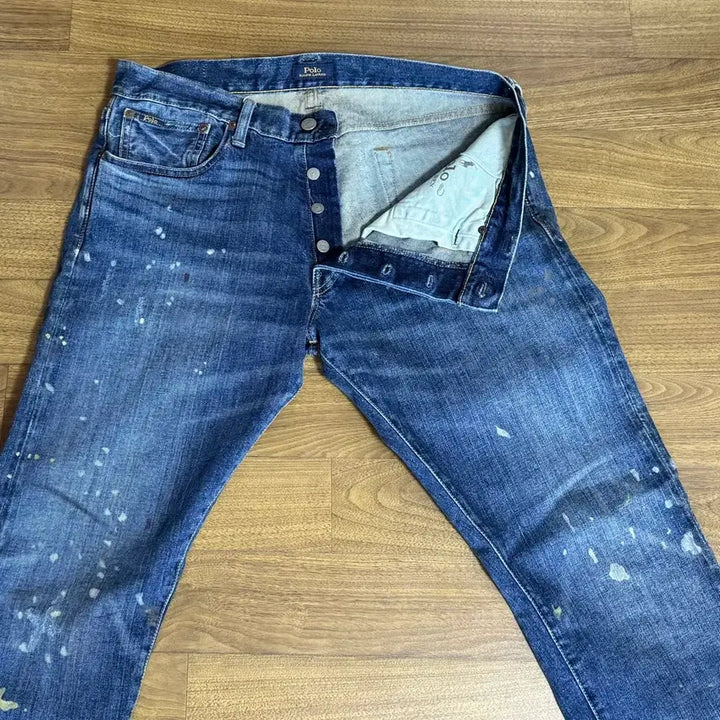 [BUNJANG] Polo Sullivan Slim Painted Denim Jeans / 폴로 설리번 슬림 페인팅 데님 허리33 기장30 노수선