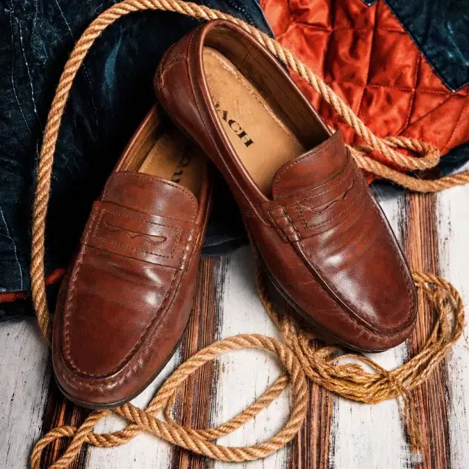 [BUNJANG] COACH Brown Leather Driving Loafers US 8D / 코치  브라운 가죽 드라이빙 로퍼255