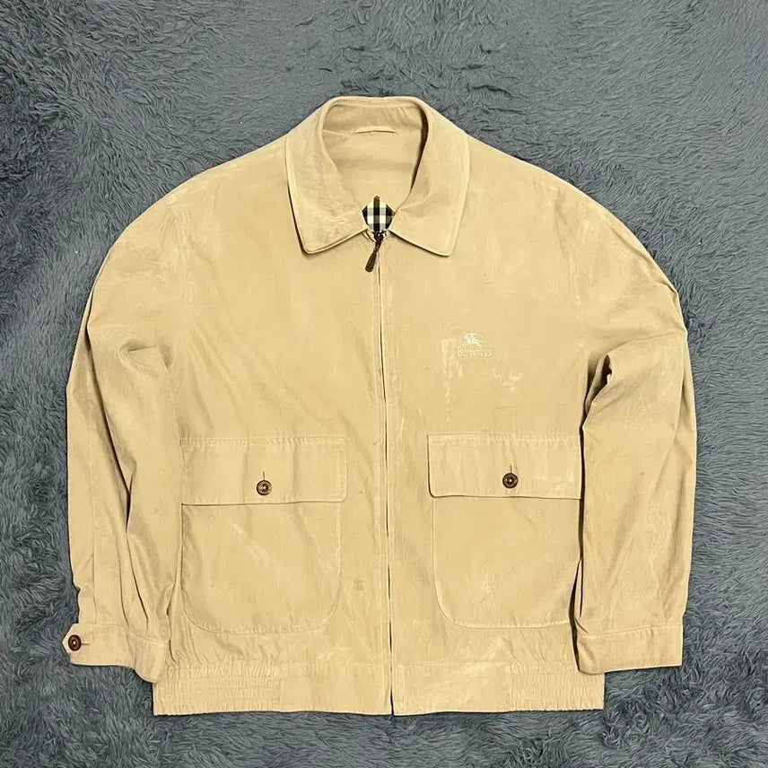 [BUNJANG] Burberry Suede Beige Jacket Size S / 버버리 스웨이드 베이지 자켓 S