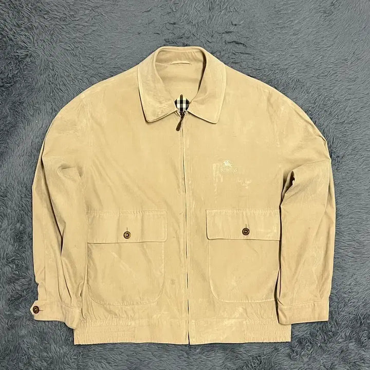 [BUNJANG] Burberry Suede Beige Jacket Size S / 버버리 스웨이드 베이지 자켓 S