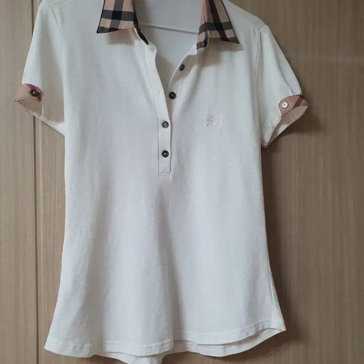[BUNJANG] Burberry Check Short Sleeve Polo Shirt (Size 90) / 버버리  체크 반팔 카라티셔츠 연아이보리  (90사이즈)