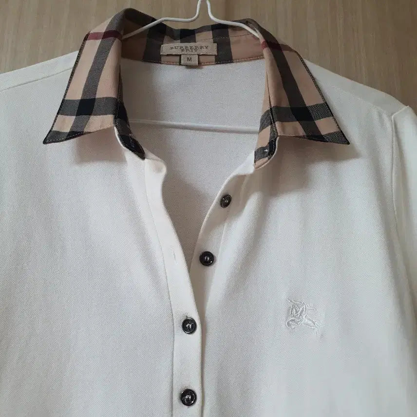 [BUNJANG] Burberry Check Short Sleeve Polo Shirt (Size 90) / 버버리  체크 반팔 카라티셔츠 연아이보리  (90사이즈)