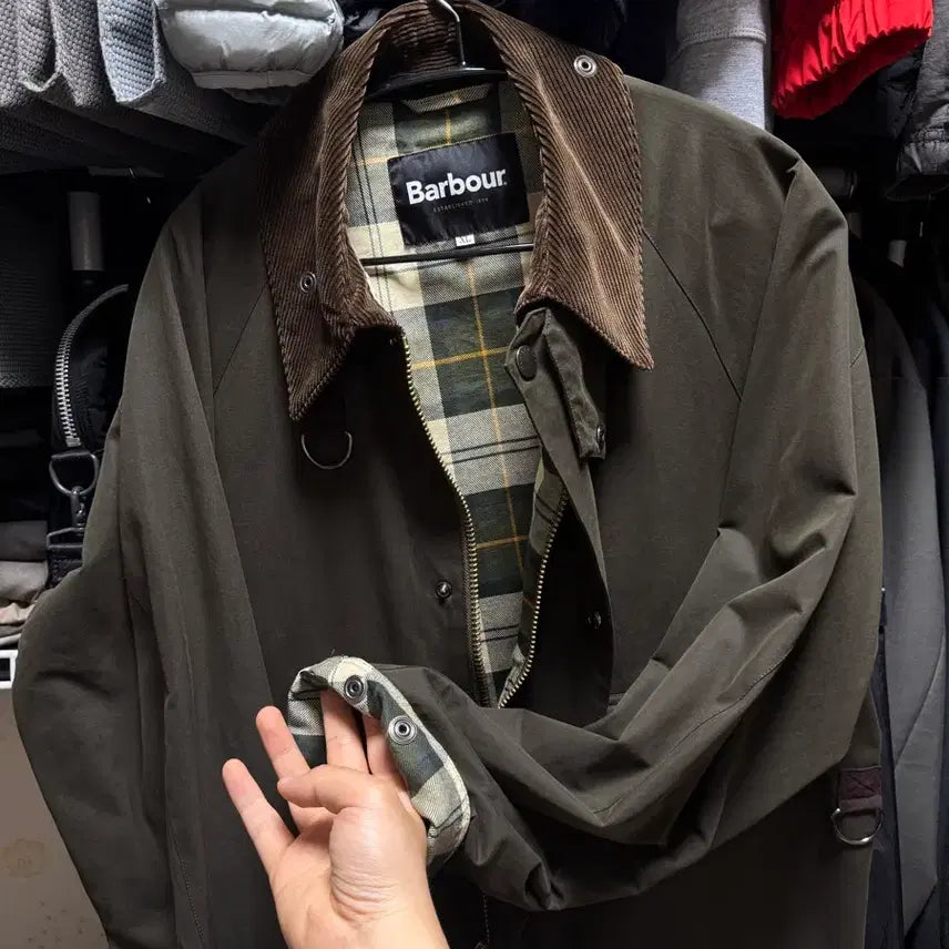 [BUNJANG] Barbour x Freaks Store Spey Jacket Olive (Unwaxed) XL / 바버 별주 프릭스스토어 스페이 올리브 논왁스