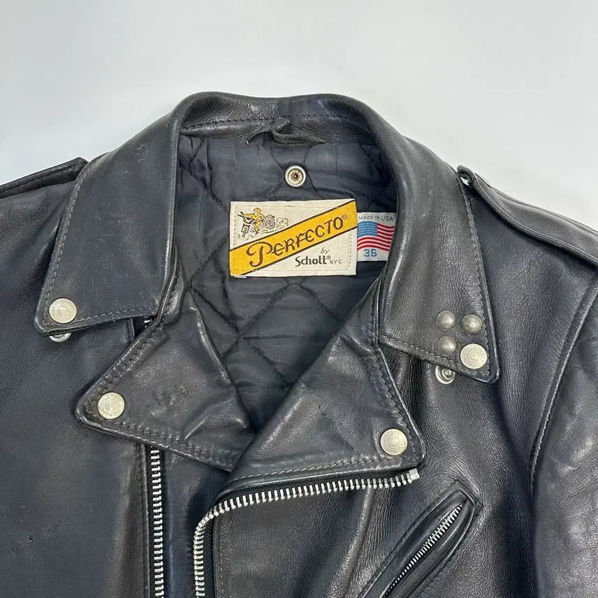 [BUNJANG] Schott Perfecto 618 Vintage Rider Jacket / schott 빈티지 퍼펙토 618 라이더 자켓 36