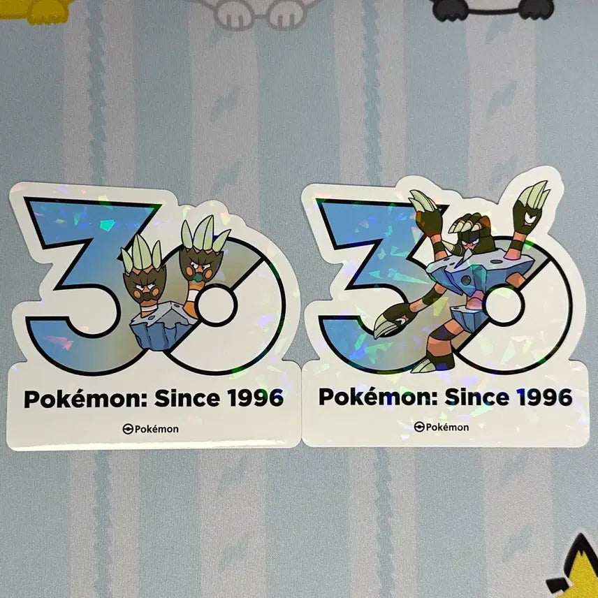 [BUNJANG] Pokemon 30th Anniversary Logo Sticker Set (Tortoise Shell Son, Tortoise Shell Death) / [포켓몬 30주년 로고 스티커]거북손손, 거북손데스