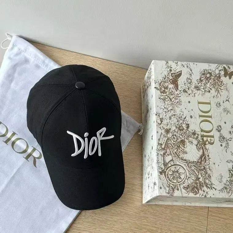 [BUNJANG] Dior Black Cap with White Logo / 디올 모자