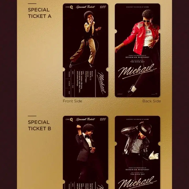 [BUNJANG] Michael Movie Special Ticket Set (2 Types) / 2종 1세트) 마이클 스페셜티켓 씨네큐 특전 굿즈