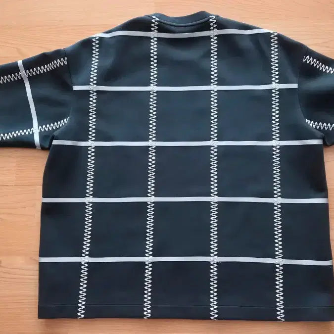 [BUNJANG] System Homme Oversized Check Pattern Short Sleeve T-Shirt / 시스템옴므 오버핏 반팔티셔츠