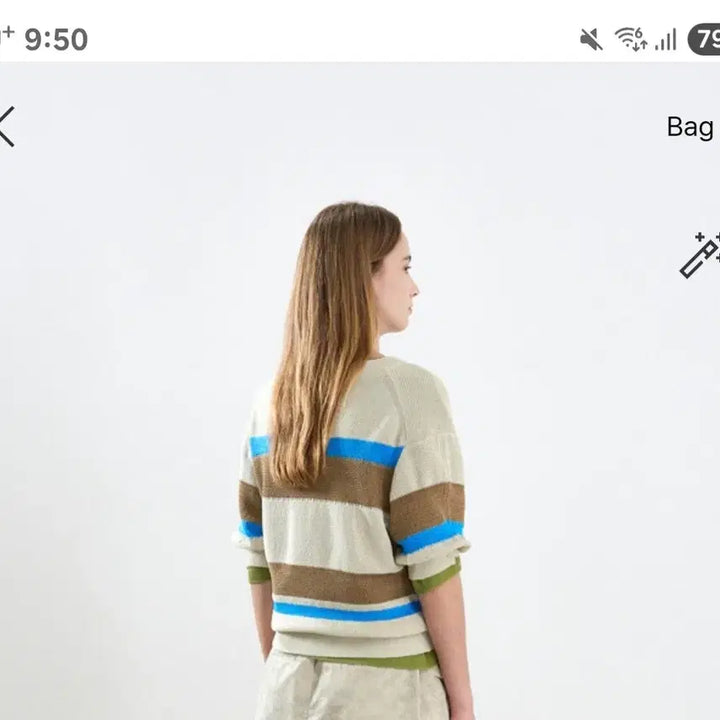 [BUNJANG] SYSTEM Stripe Short Sleeve Knit Top / SYSTEM 시스템 스트라이프  반팔 니트 탑(25년작년제품!!)