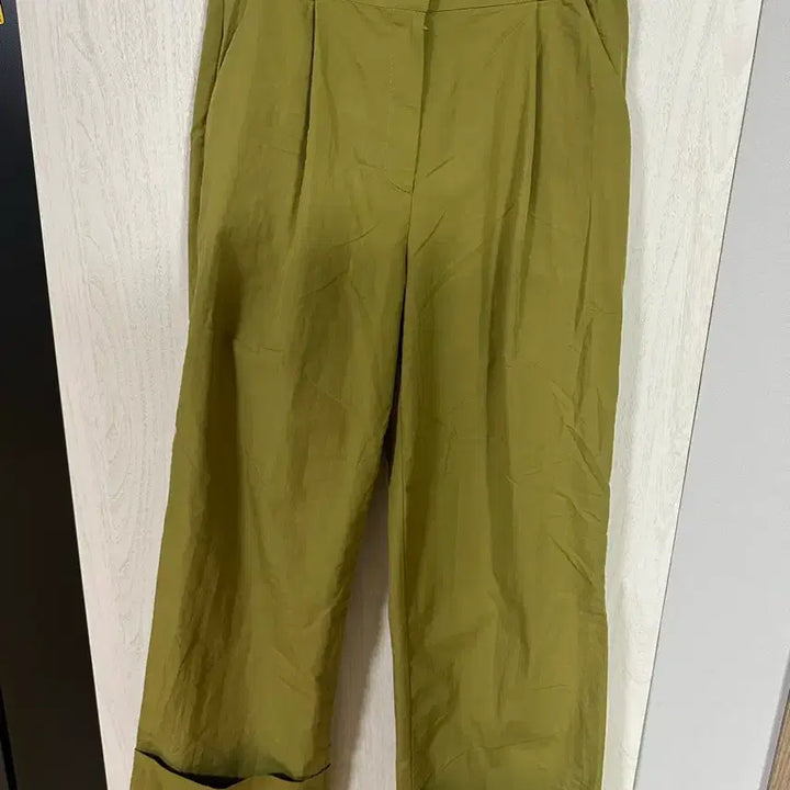 [BUNJANG] Beige Roll-up Cotton Pants (Size S) / ir 카키색 롤업 바지 S