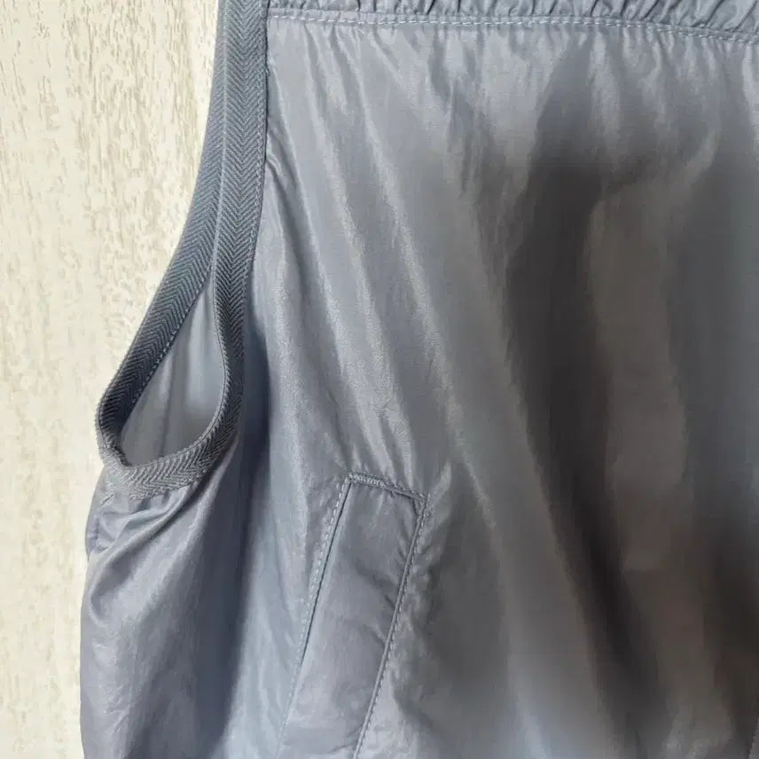 [BUNJANG] Silver Blue Shirring Vest / 실버 블루 셔링 조끼 (새상품)
