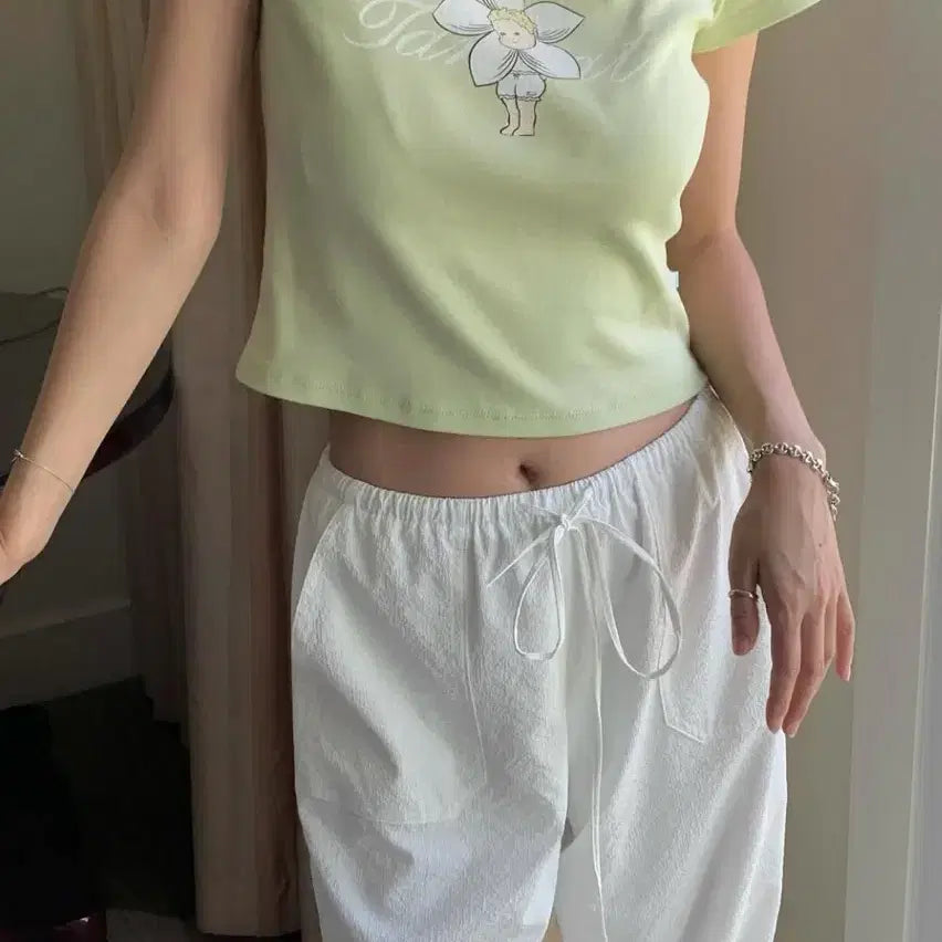 [BUNJANG] Tanatt Bloomy Baby T-shirt Lime / 타낫 블루미 베이비 티셔츠 라임