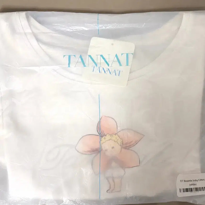 [BUNJANG] Tanatt Bloomy Baby T-shirt White / 타낫 블루미 베이비 티셔츠 화이트
