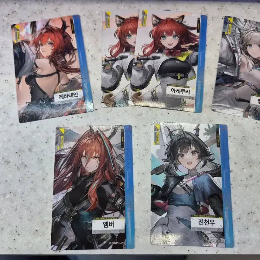 [BUNJANG] Arknights: Endfield Character Cards (Levantine, Akurui, Felika, Ember, Jin Tianyu) / 명일방주 엔드필드 레바테인, 아케쿠리, 펠리카, 엠버, 진천우 카드