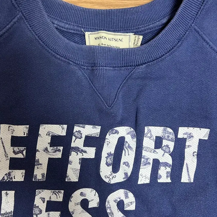 [BUNJANG] Maison Kitsuné Navy Sweatshirt / 메종키츠네 네이비 맨투맨