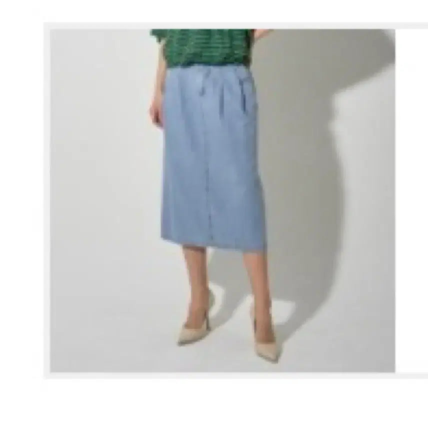 [BUNJANG] Lanvin Back Banding Denim Long Skirt Size 64 / 랑방 백 밴딩 데님스커트