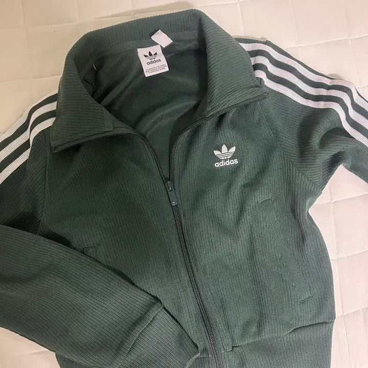 [BUNJANG] Adidas Knit Top Mineral Green S / 아디다스 져지 그린 트랙탑 니트탑
