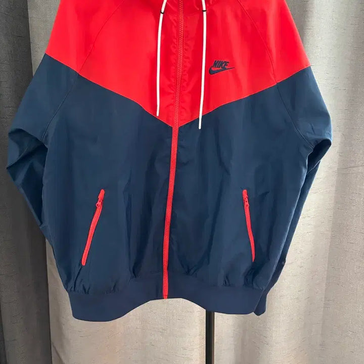 [BUNJANG] Nike Windrunner Jacket Red/Navy (M) / 나이키 윈드러너 바람막이 자켓 M 레드/네이비