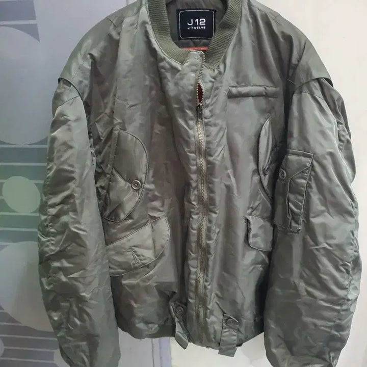 [BUNJANG] MA-1 Bomber Jacket Khaki / J12 카키색 MA-1 봄버 항공 자켓 M