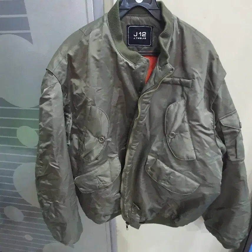[BUNJANG] MA-1 Bomber Jacket Khaki / J12 카키색 MA-1 봄버 항공 자켓 M