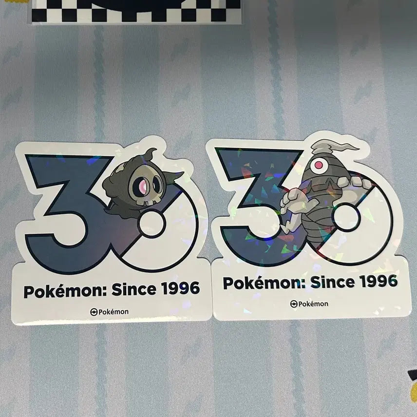 [BUNJANG] Pokemon 30th Anniversary Holographic Sticker Set - Golbat, Crobat / [포켓몬 30주년 기념 로고 스티커]해골몽, 미라몽