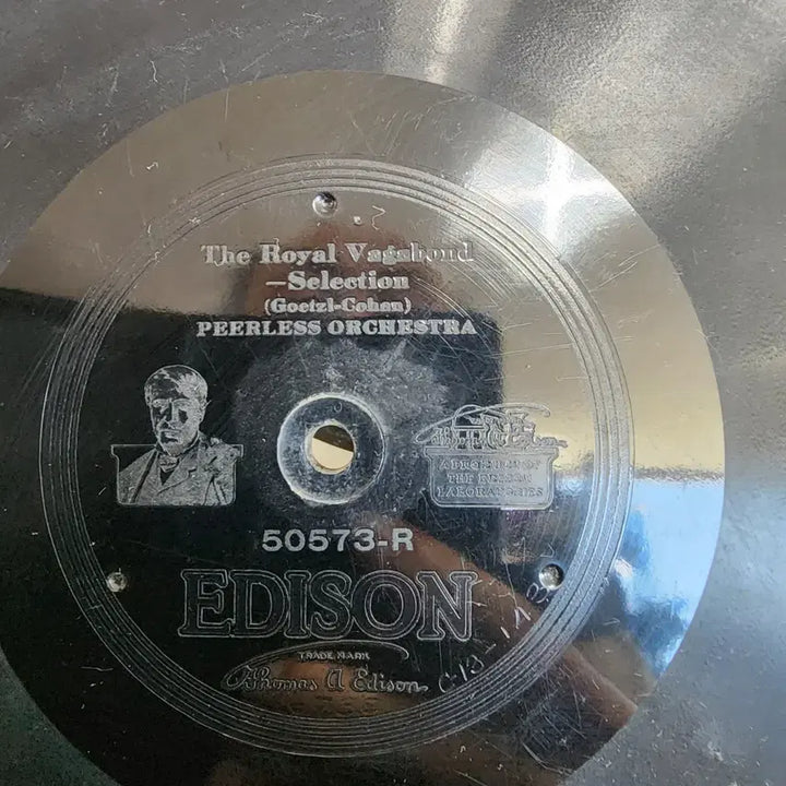[BUNJANG] Edison Phonograph Records (Set of 4) / 4개에6만원 에디슨 축음기판 USA 옛날  상태좋음