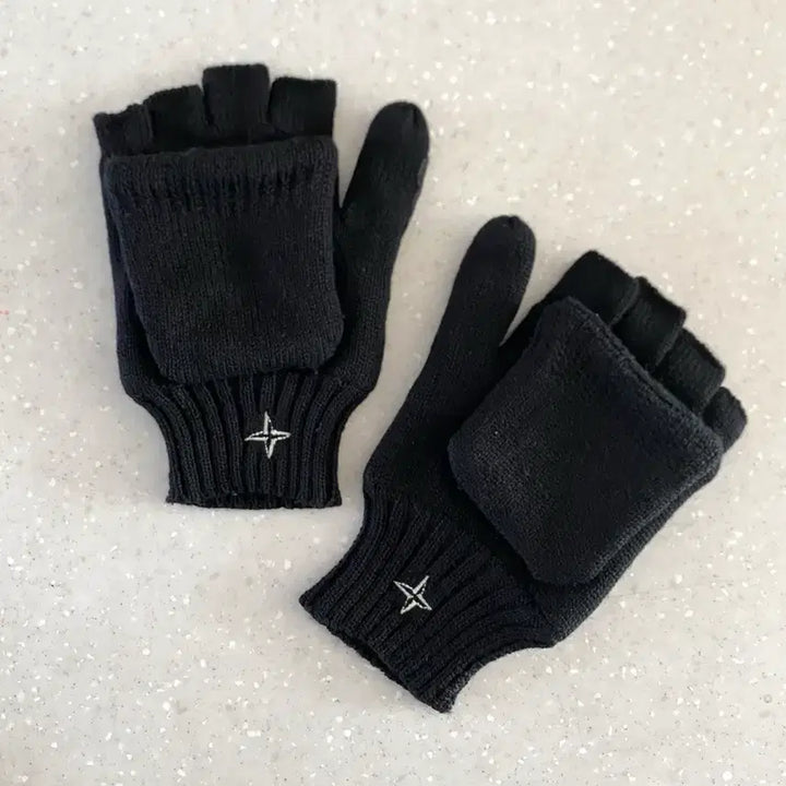 [BUNJANG] Stone Island Compass Logo Knit Gloves / [스톤아일랜드] 니트 장갑
