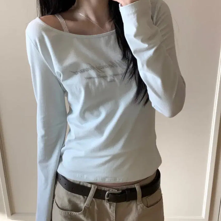 [BUNJANG] Kleesier Kleen Baby Blue Long Sleeve Top / 클리시어 kleesier kleen 롱슬리브 baby blue