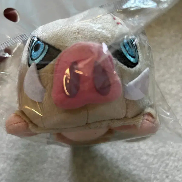 [BUNJANG] Demon Slayer Inosuke Boar Plush Keychain / (새상품)귀멸의칼날 이노스케 멧돼지 누이 인형 키링! (피규어 가챠