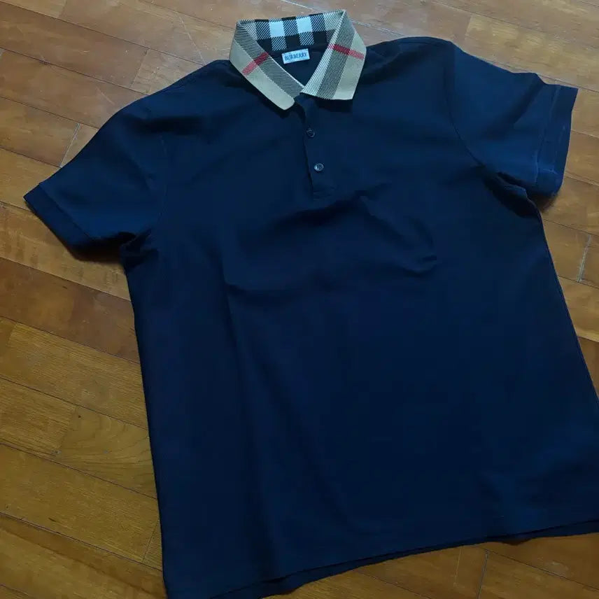 [BUNJANG] Burberry Cotton Polo T-Shirt Navy XXL / [XXL] 버버리 코튼 폴로티셔츠 네이비