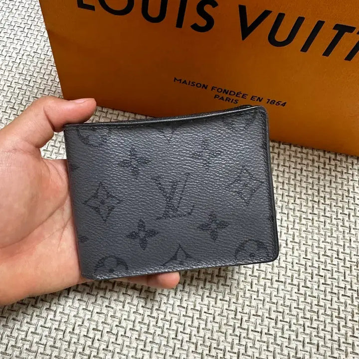 [BUNJANG] Louis Vuitton Eclipse Slender Wallet Inverse Bifold Wallet / [OS/당일배송] 루이비통 이클립스 슬랜더 월릿 인버스 반지갑
