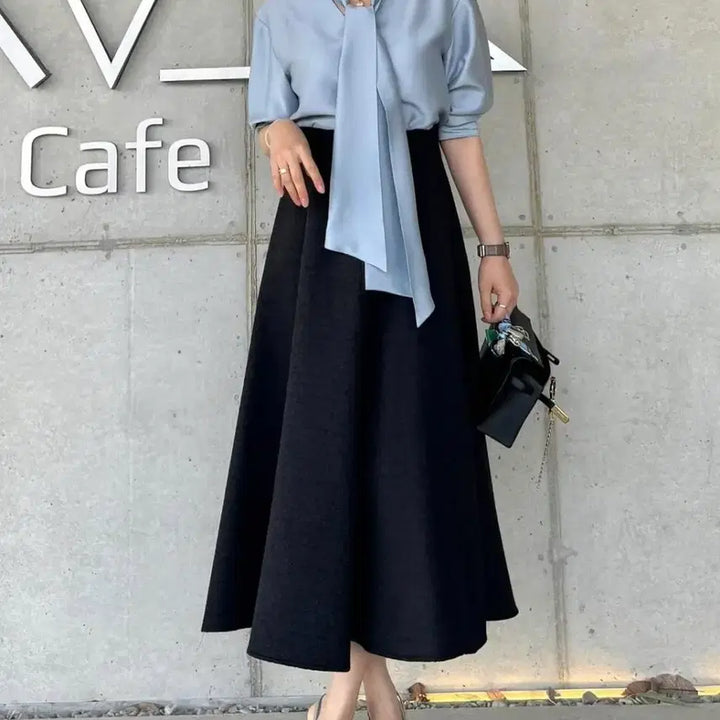 [BUNJANG] Jasmine K. Tie Blouse - Silk/Linen Blend / 자스민케이 타이 블라우스s/시에 오르 유메르 라밤바룸 그레이룸 어라운드율