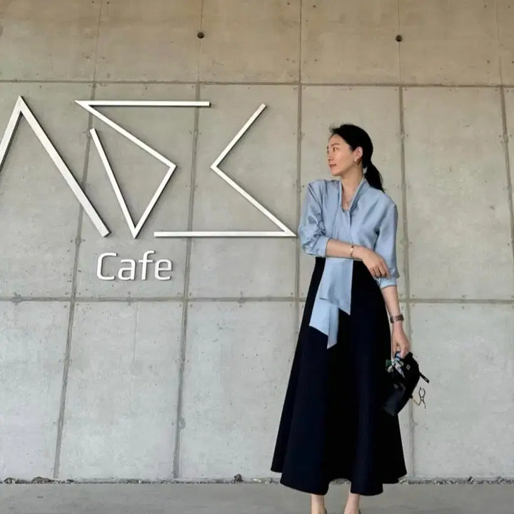 [BUNJANG] Jasmine K. Tie Blouse - Silk/Linen Blend / 자스민케이 타이 블라우스s/시에 오르 유메르 라밤바룸 그레이룸 어라운드율