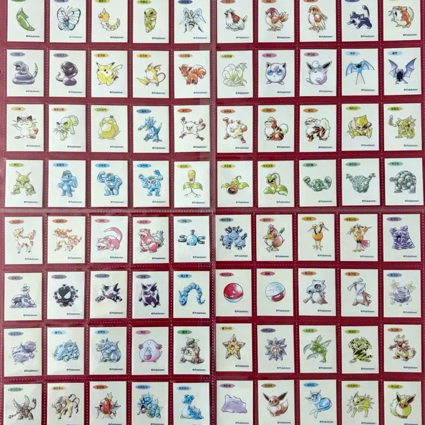 [BUNJANG] Pokemon 30th Anniversary Artwork Full Set of 100 Stickers (Sealed) / 포켓몬 30주년 아트워크 띠부씰 100종 개봉 전종