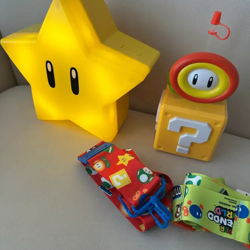 [BUNJANG] Universal Studios Mario Popcorn Bucket &amp; Drink Bottle Set / 유니버셜스튜디오 마리오 팝콘통, 음료수통 판매