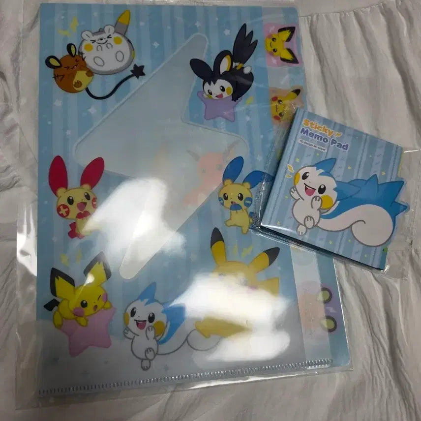 [BUNJANG] Pokemon Metamon Play Set Clear File &amp; Sticky Notes / 메타몽놀이터 zap!zap! 클리어파일+점찰 메모지