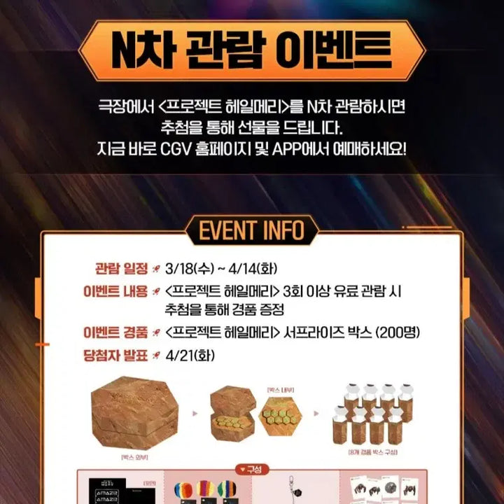 [BUNJANG] Project Hail Mary Limited Edition Surprise Box / 프로젝트 헤일 메리 N차 관람 200개 한정판 굿즈 서프라이즈박스
