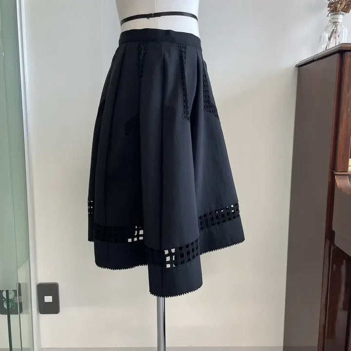 [BUNJANG] Time Black A-Line Midi Skirt / 타임 - 블랙  A라인 스커트
